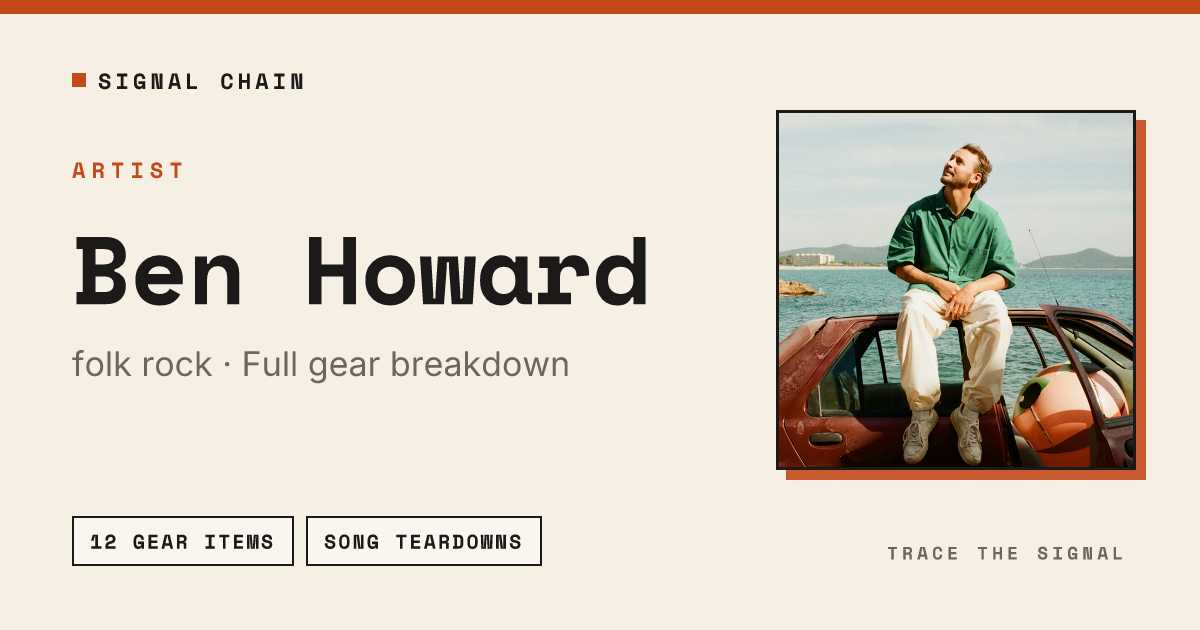 Ben Howard Gear, Rig & Studio Setup — Signal Chain