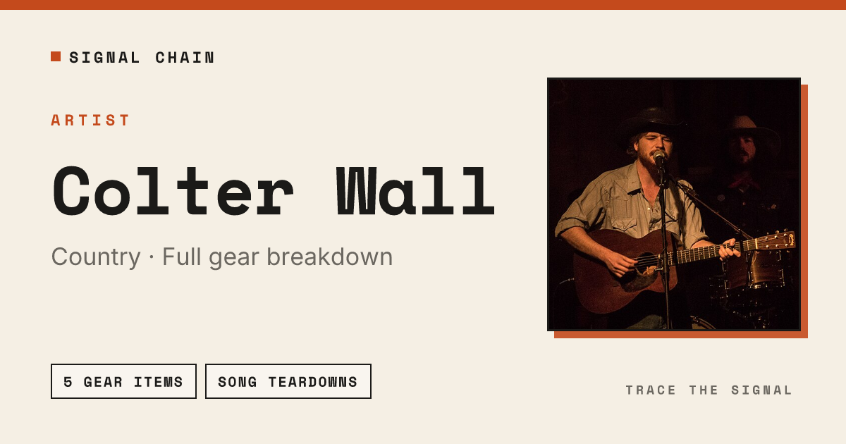 Colter Wall Vocal Chain: Mics, Preamps & Studio Setup
