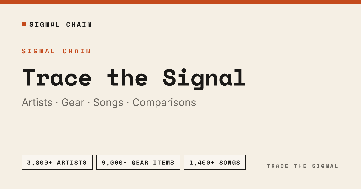 Signal Chain — Gear, Songs & Artists Decoded